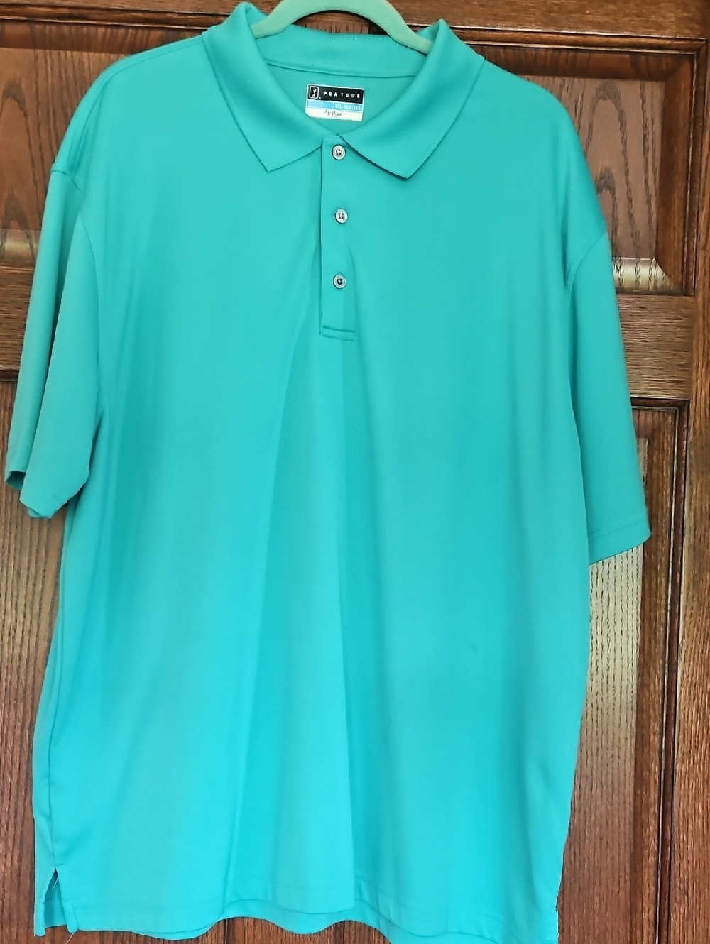 PGA Tour Men's Teal Short-Sleeve Polo Golf XXL